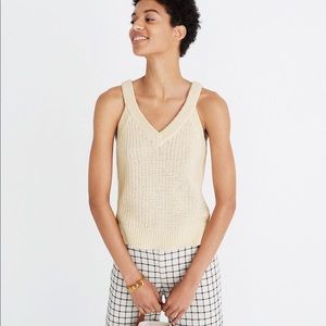 Madewell Stockton Cream Knit Sweater Tank
